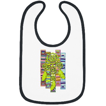 Discover Native American Dreamcatcher Border Elements 2 Fan Fun Bibs