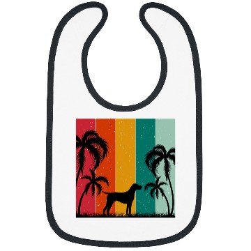 Discover Retro Summer German Shorthaired Pointer Dog Lover Vacation Bibs