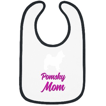 Discover Pomsky Owner Dog Mom Apparel Bibs