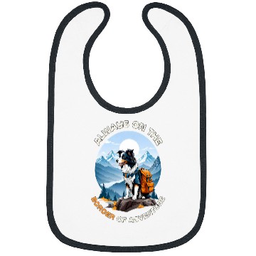 Discover Hiking Dog Border Collie Adventure Mountain Explorer Bibs