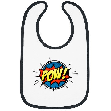 Discover POW Cool Comic Strip Text Bubble Pop Art Comic Book Nerd Set Bibs