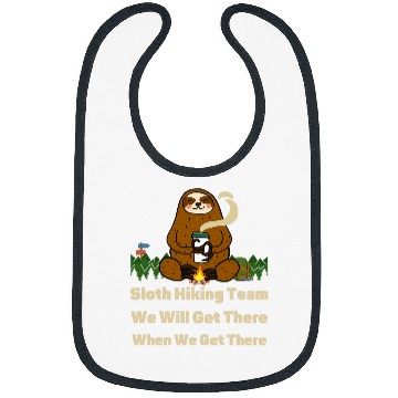 Discover Sloth Hiking Team We Will Get There When We Get There coffee Bibs