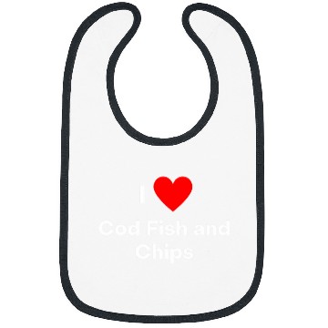 Discover I Love Cod Fish and Chips Bibs