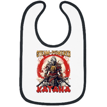 Discover SteamPowered Katana Steampunk Fantasy Lovers Art Samurai Bibs