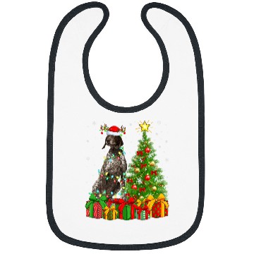 Discover Lighting xmass Tree German Shorthaired Pointer Dog Christmas Bibs