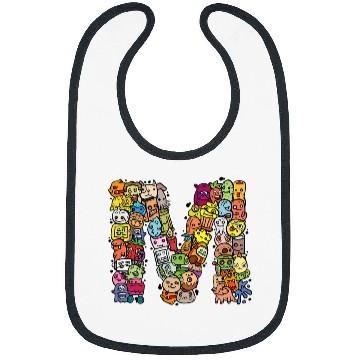 Discover Letter M Monsters Alphabet Name Initial Cute Monogrammed Bibs