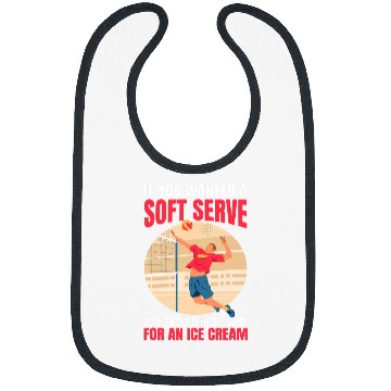 Discover Volleyball Soft Serve Quote Softball Sport Bibs