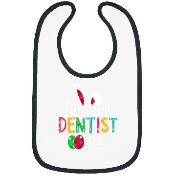 Discover Hoppiest dentists Ever Bunny Ears buffalo plaids Easter Bibs