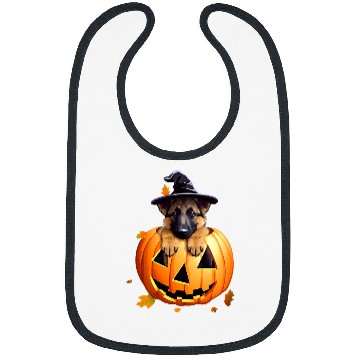 Discover German Shepherd Puppy Halloween Magic Bibs