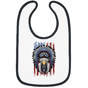 Discover USA Flag American Indian Natives Indigenous Eagle Bibs