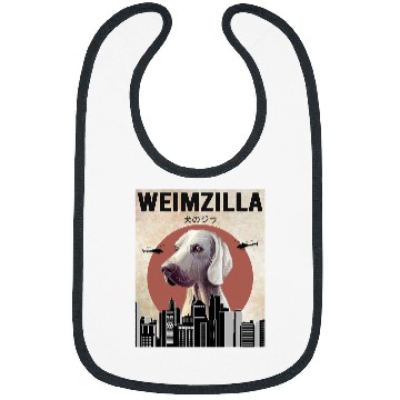 Discover Weimzilla Funny Weimaraner Dog Lover Bibs