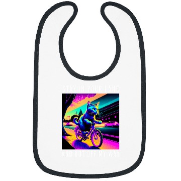 Discover Stay In Your Lane Cat Biking Bicycle Bibs
