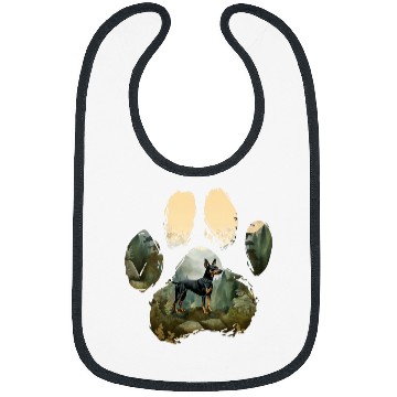 Discover Miniature Pinscher Mountain Paw Design Dog Mom Dad Bibs