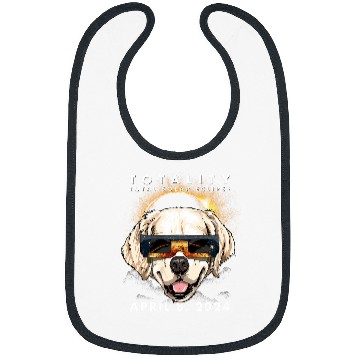 Discover Solar Eclipse 2024 Golden Retriever Dog Bibs