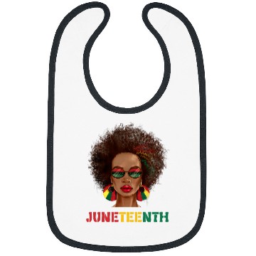 Discover Juneteenth Black Woman Art Melanin Afro Girl Afrocentric Bibs