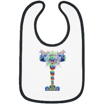 Discover psychedelics Meditator Buddha Trippy Yoga Geometry Art Bibs