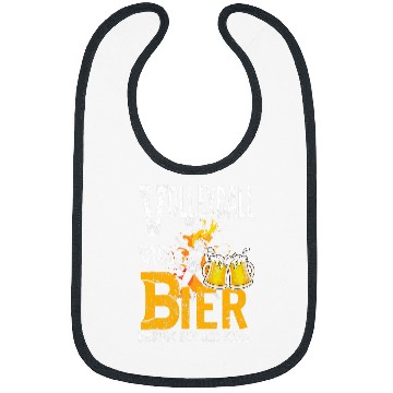 Discover Volleyball and Bier Dum Ich Here Schnaps Alcohol Bibs