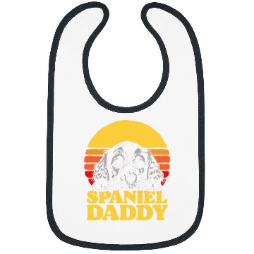 Discover Spaniel Daddy Cute English Cocker Spaniel Puppy Dad Retro Bibs