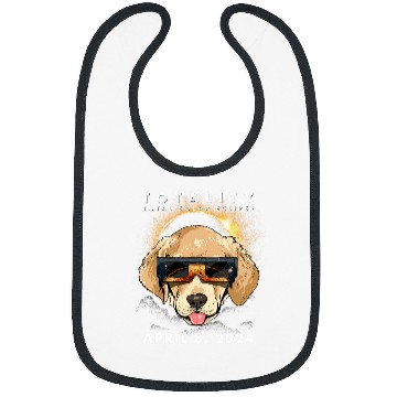 Discover Solar Eclipse 2024 Labrador Dog Wearing Glasses Bibs