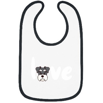 Discover SCHNAUZER DOG LOVE for valentines day Bibs
