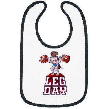 Discover Leg Day german shorthaired pointer Bibs