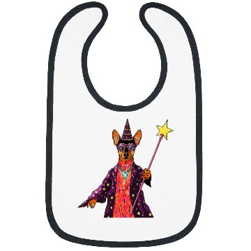 Discover Miniature Pinscher Wizard Funny Dog Magic 2 Bibs