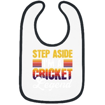 Discover Step Aside Im a cricket legend 2 Bibs