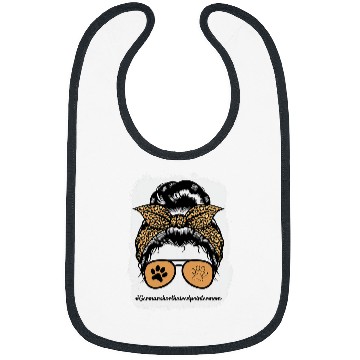 Discover German Shorthaired Pointer Dog Mom Bleached Messy Hair Bun Bibs