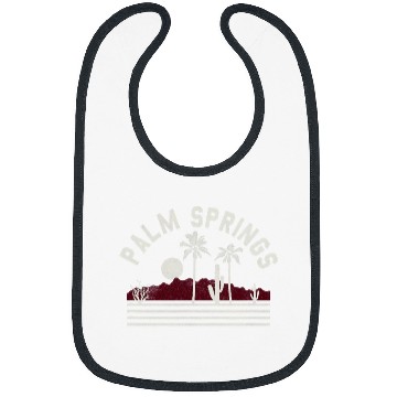 Discover Palm Springs Landscape Silhouette 1 Bibs
