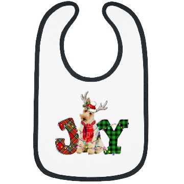 Discover Joy Christmas Lights Wire Fox Terrier Dog Santa Hat Pajama Bibs