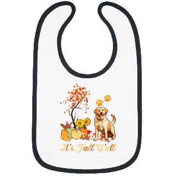 Discover Labrador Retriever Fall Autumn Leaf Maple Tree Thanksgiving Bibs