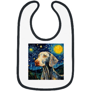 Discover Weimaraner Starry Night For Dog Mom Dog Dad Bibs