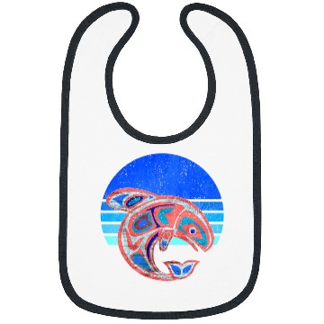 Discover Native American Totem Orca Killer Whale Sun 4 Fan Fun Bibs