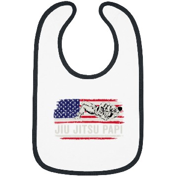 Discover Jiu jitsu MMA or BJJ vintages USA flag art PAPI Bibs