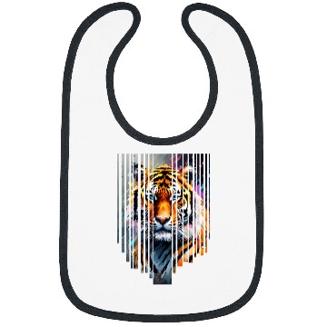 Discover Siberian Tiger with abstract beauty 1 Bibs