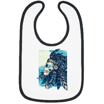 Discover Native Skull Indigenous Peoples Day Bibs