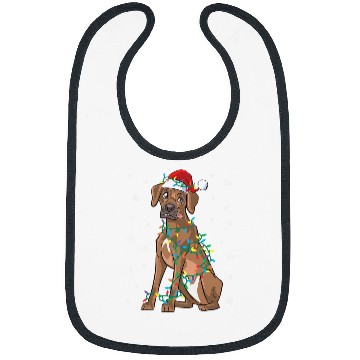 Discover Rhodesian Ridgeback Wrapped In Christmas Lights Dog Bibs