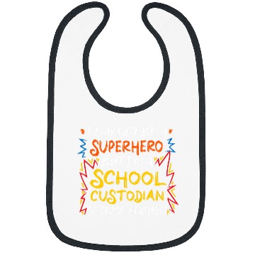 Discover School Custodian Superhero Janitor Bibs