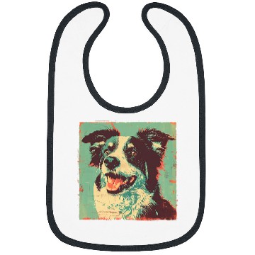 Discover Rustic Border Collie Farm Dog Bibs
