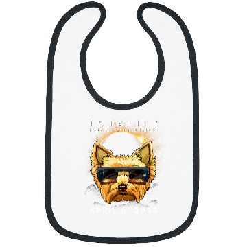 Discover Solar Eclipse 2024 Yorkshire Terrier Dog Bibs