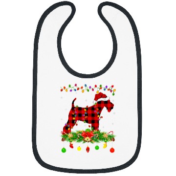 Discover Matching buffalo plaids Wire Fox Terrier Christmas Pajama Bibs