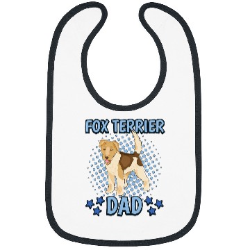 Discover Mens Fox Terrier Dad Daddy Fathers Day Fox Terrier Bibs