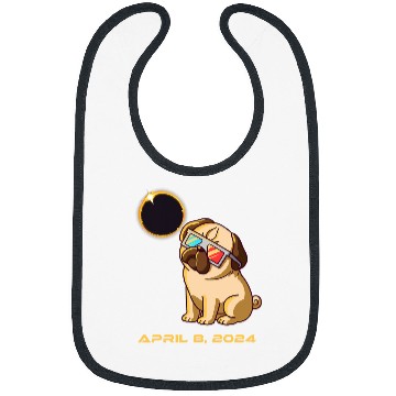 Discover Total Solar Eclipse April 8 2024 Totality Dog Pug Bibs