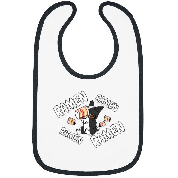 Discover Instant Ramen Border Collie Dog Bibs