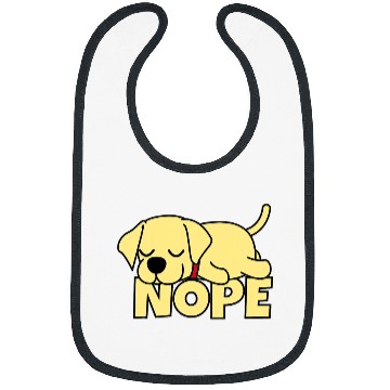 Discover Labrador Lab Dog Lazy Labrador Retriever Yellow Lab Cute Dog Nope Bibs