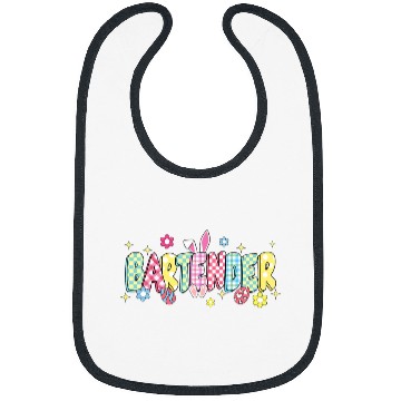 Discover Retro Groovy Bartender Bunny Ear Funny Easter Gifts Bibs