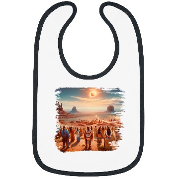 Discover Native American Southwest Solar Eclipse American Retro Bibs