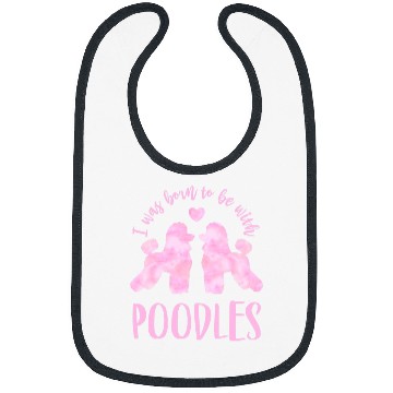 Discover Poodle Lovers 2 Pink Poodles Bibs