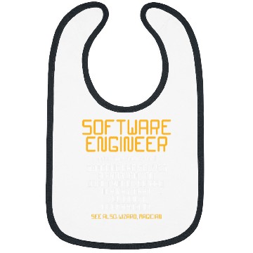 Discover Software Engineer Developer t Funny Wizard Magician Bibs