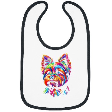 Discover Pop Art Yorkshire Terrier Dog Terriers Yorkie Bibs